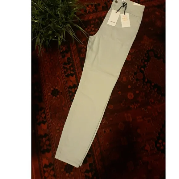 Cello Skinny Jeans, Junior Green High Rise Stretch Spandex Sz 1, 3, 5, 7, 9, 11 - Picture 6 of 6